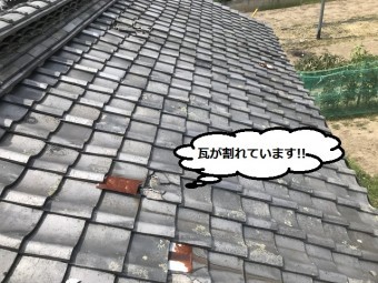 下見 瓦割れ