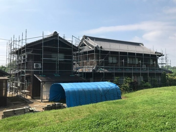 伊賀市 足場施工 全体図