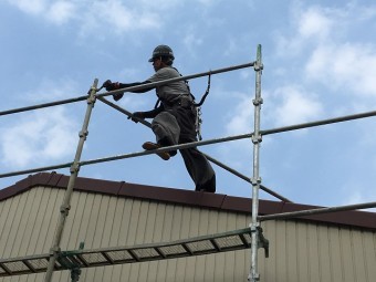 伊賀市 倉庫 足場組み職人