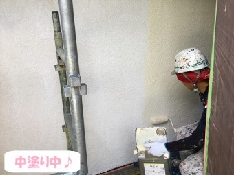 伊賀市 塗替えリフォーム 中塗り