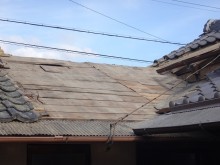 伊賀市 雨漏り野地板