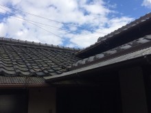 伊賀市 築80年風呂屋根雨漏り