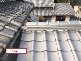 名張市 瓦のし工事後の写真