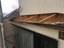出窓庇 屋根材解体