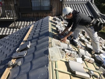 名張市 瓦荷上げ