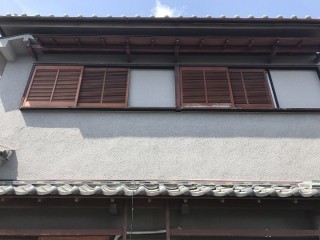 名張市 モルタル壁 復旧後