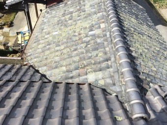 伊賀市 日本瓦雨漏り検査