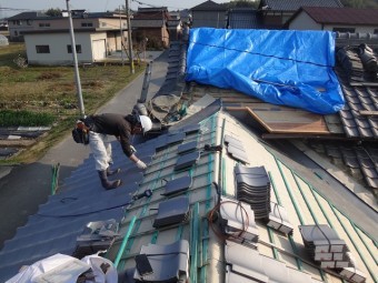 伊賀市 日本瓦葺き工事桟瓦