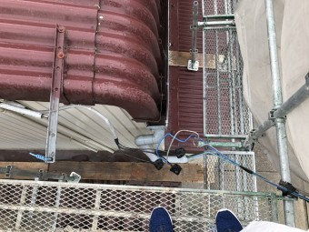 伊賀市 屋根カバー工法 電線の処理