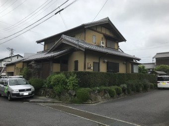 伊賀市 塗り替え前 リシン壁