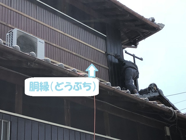 胴縁の取り付け作業