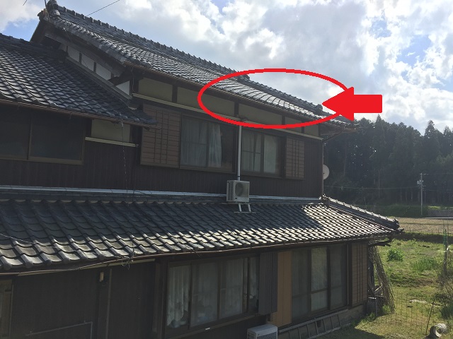 伊賀市で下り棟の熨斗(のし)瓦の点検をしてきました。