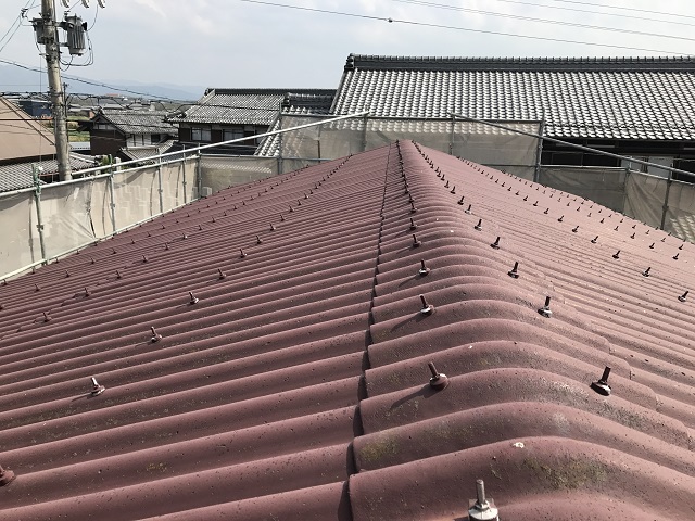 伊賀市　工事前　倉庫の屋根